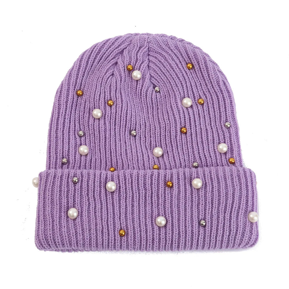 Women's Soft Knit Beanie Hat - Warm One-Size 55-60cm Cap in 13 Colours