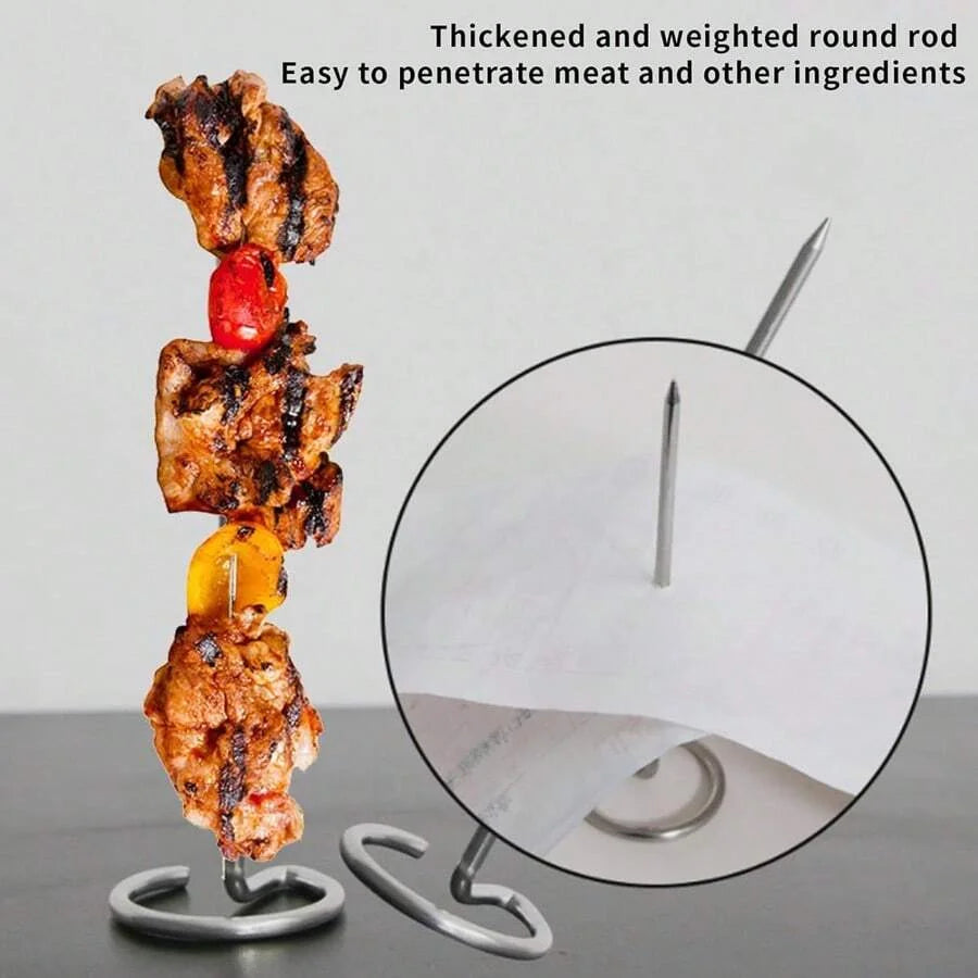 Stainless Steel Kabob Skewers - Reusable BBQ Kebab Sticks, 10/20/30 Pack