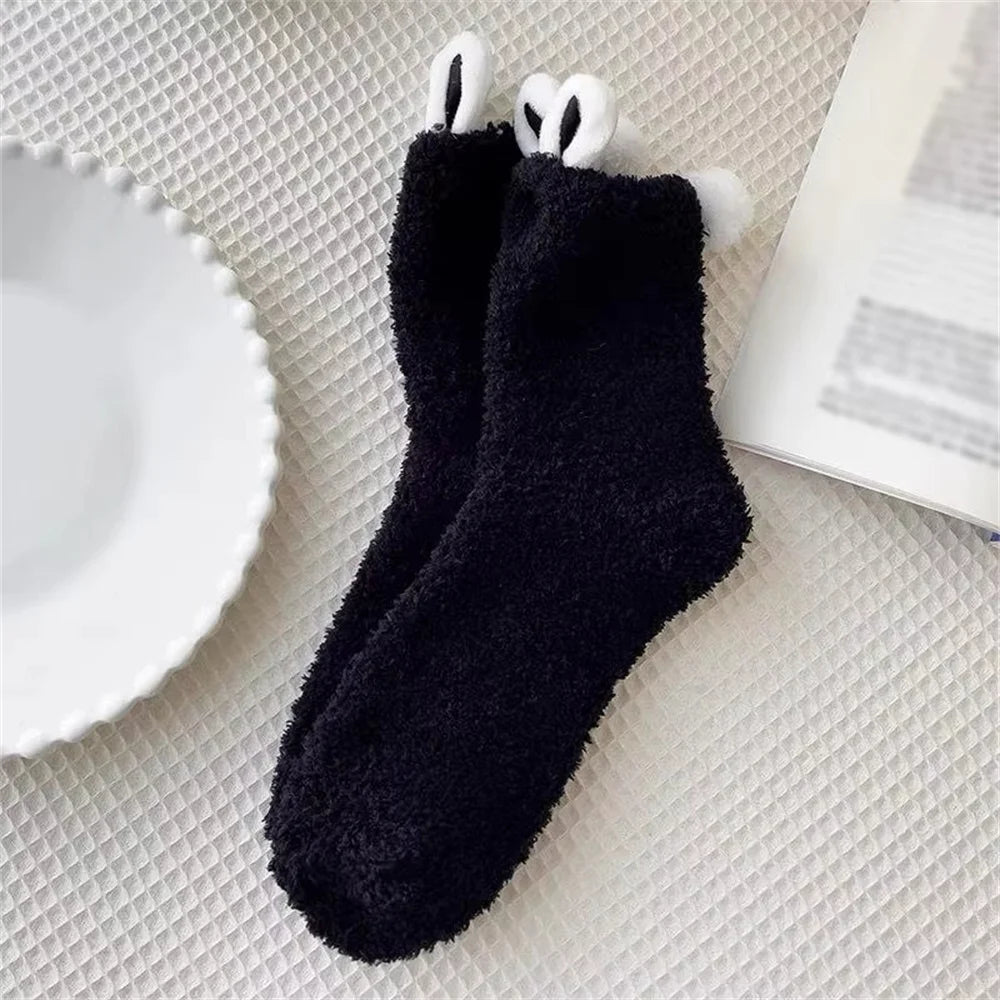 Women's Cartoon 3D Velvet Winter Accessory - Soft One Size, 3 Designs