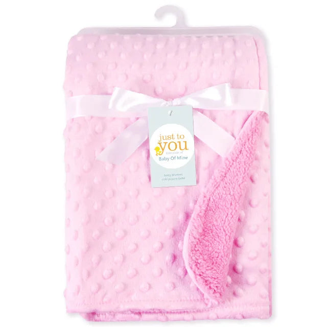 Baby Swaddle Blanket - Soft Fleece Thermal Wrap for Newborns, 100 x 70cm Stroller Cover