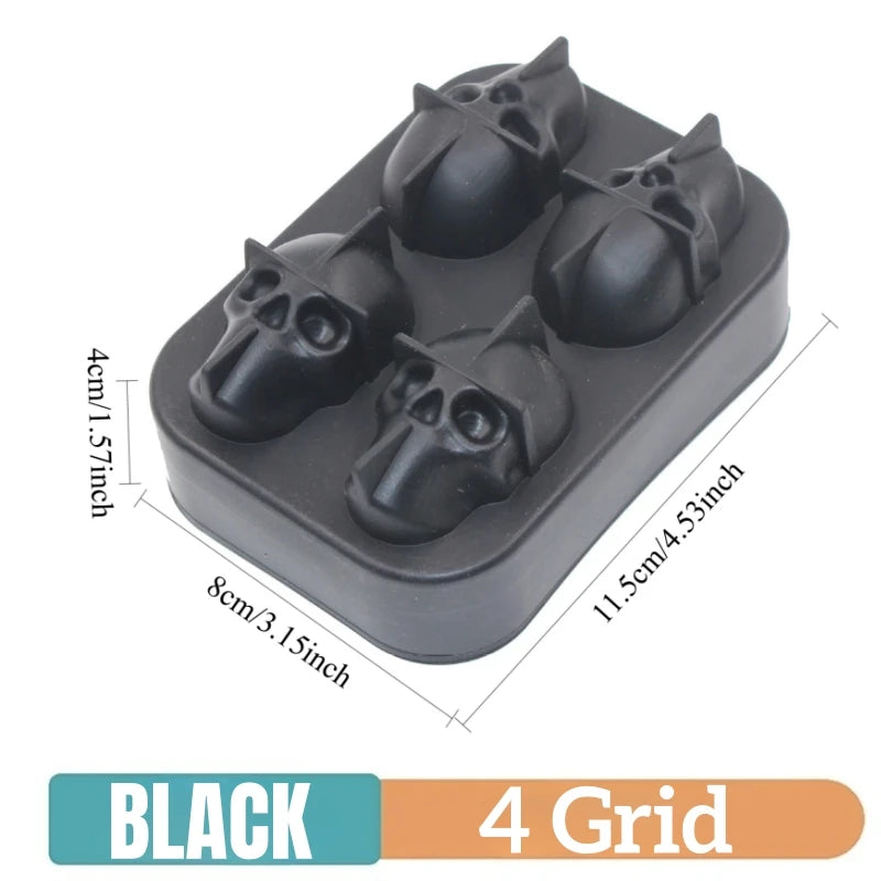 Silicone Ice Cube Molds - Sphere, Skull & Grid Trays for Whiskey & Cocktails