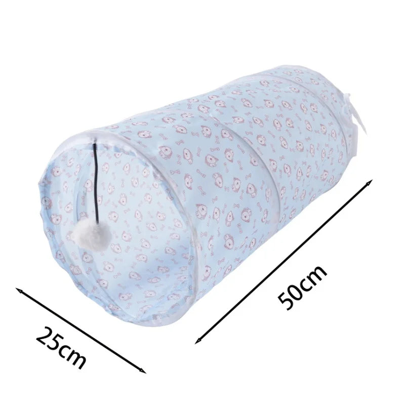 Foldable Cat Tunnel - Collapsible Pop-Up Play Tube for Kittens, Cats and Small Pets