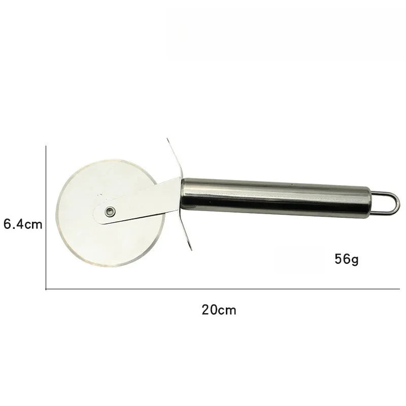 Stainless Steel Pizza Cutter Wheel - Non-Slip Dough, Pie & Waffle Slicer
