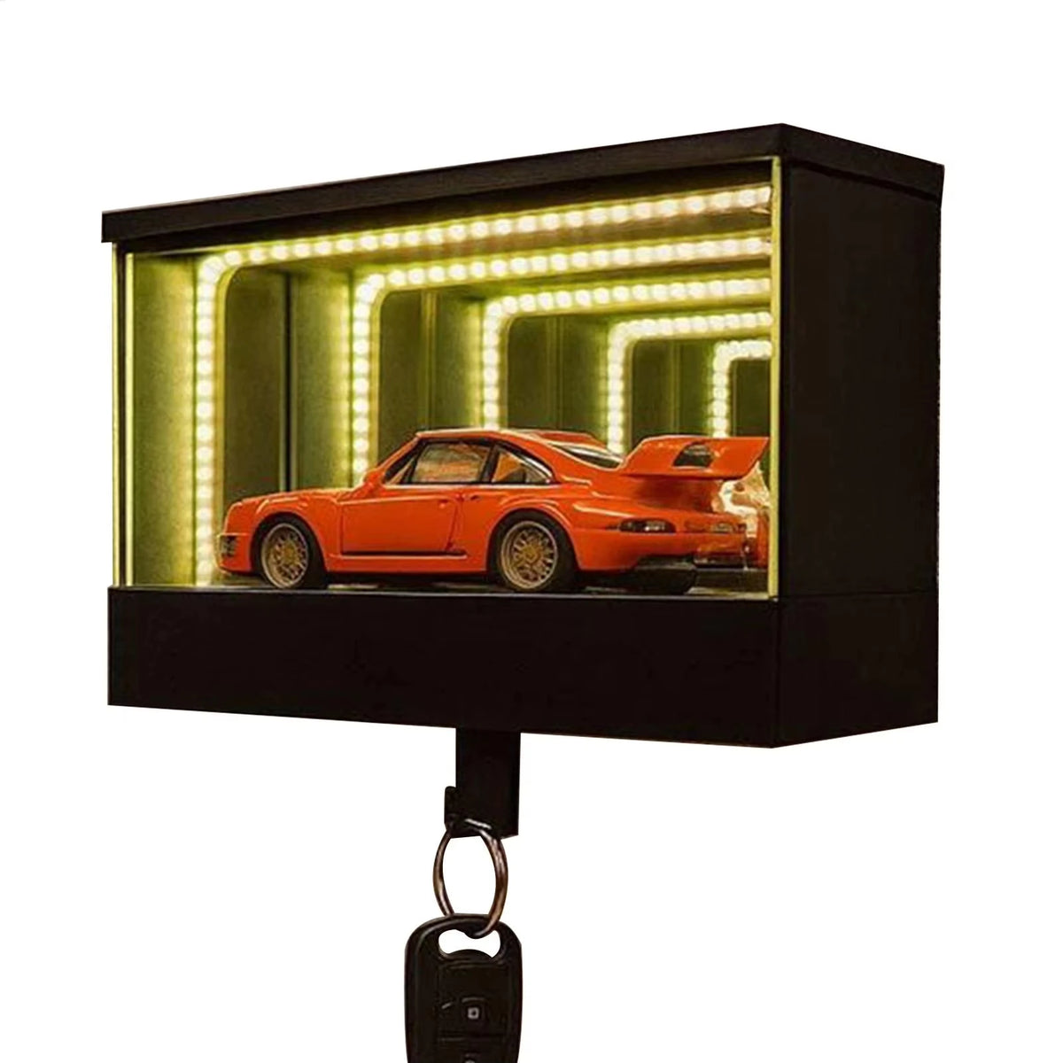 LED Key Holder - Lit Entryway Key Rack for Home, Garage and Office