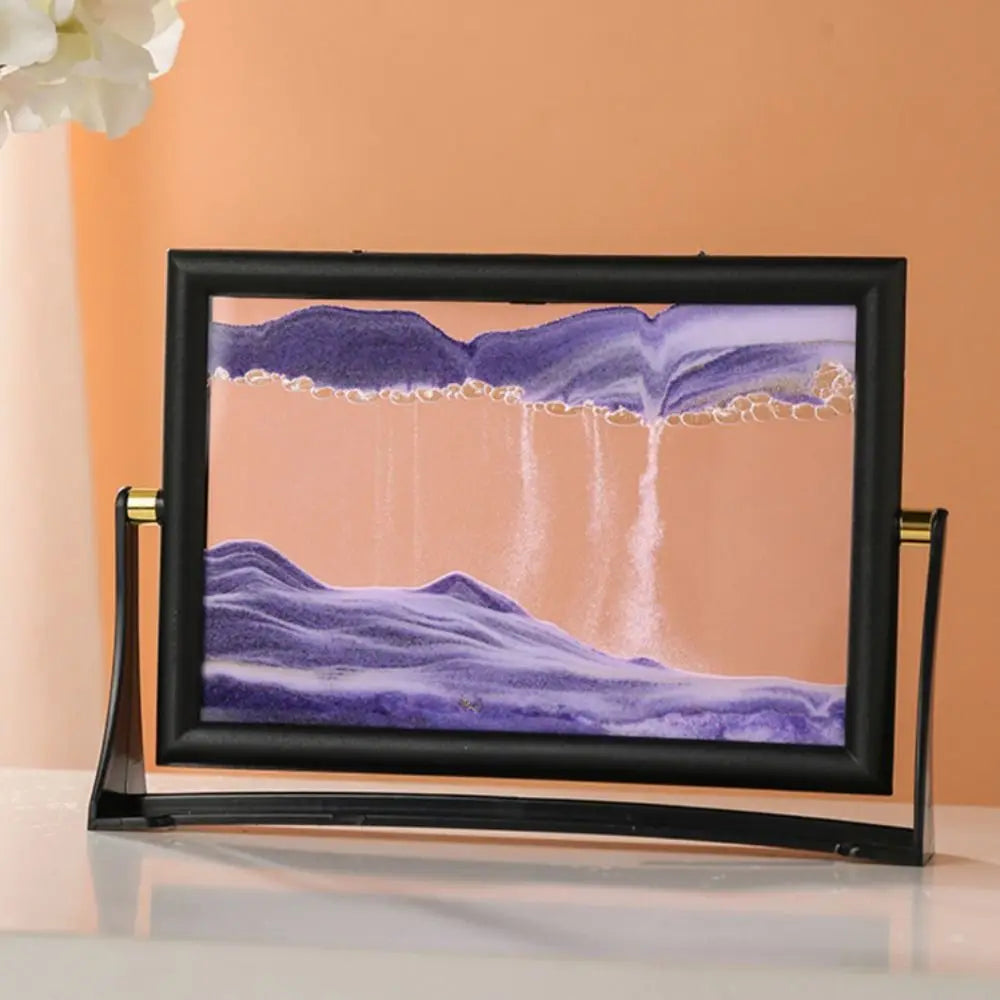 Rotatable Moving Sand Art - Glass Sand Picture in 5 and 7 Inch Sizes