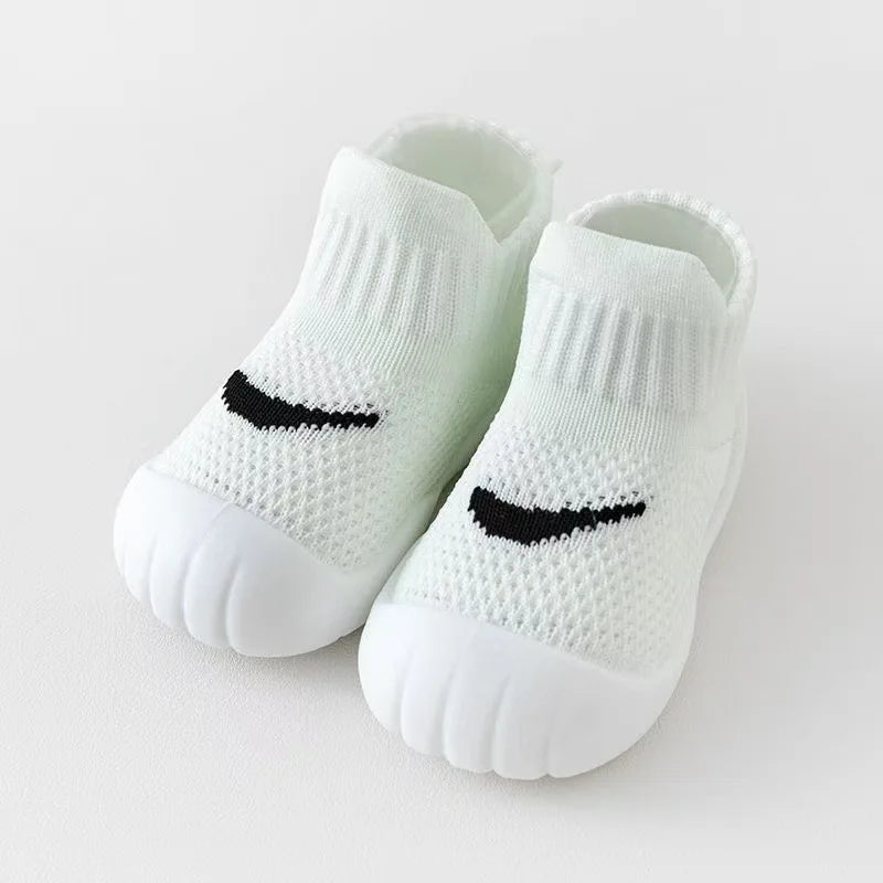 Baby Sock Shoes - Soft Rubber Sole First Walker Shoes in 11.5-15.5cm Sizes