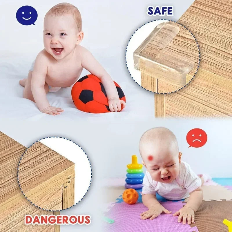 Clear Table Corner Protectors - Soft PVC Baby Safety Edge Guards, 4-16 Pack