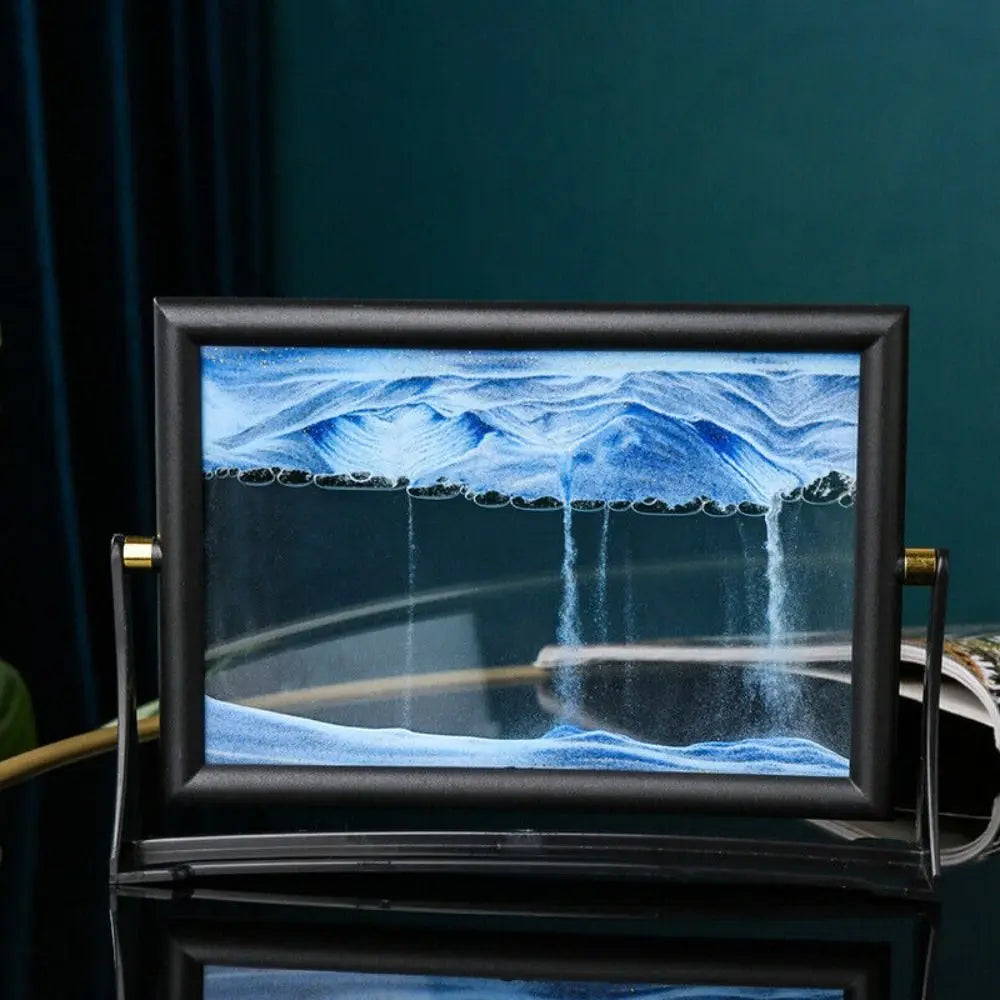 Rotatable Moving Sand Art - Glass Sand Picture in 5 and 7 Inch Sizes