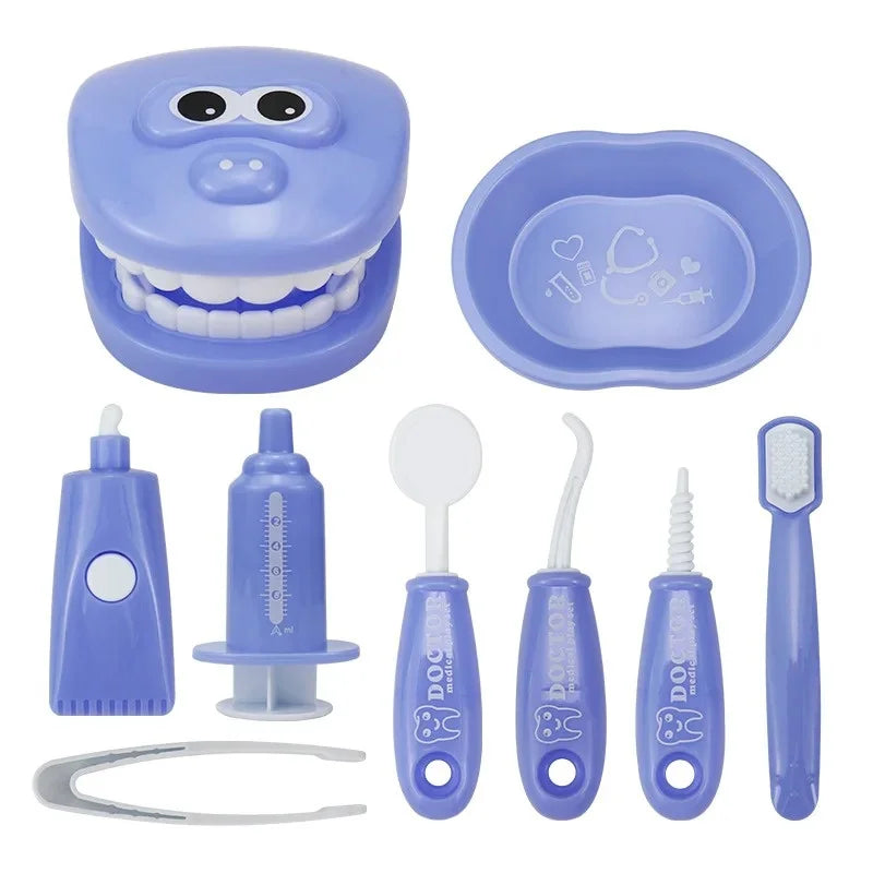 Dental Pretend Play Set - Kids Dentist Role Play Toy Kit in 4 Colours