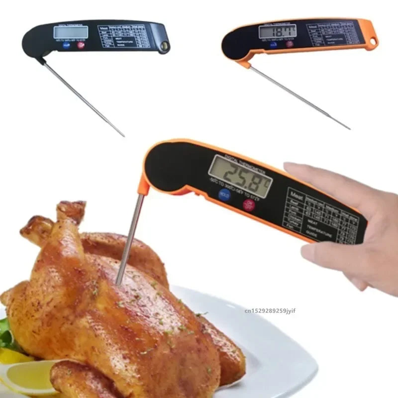 Instant Read Digital Meat Thermometer - Waterproof & Backlit for Grill, BBQ & Oven