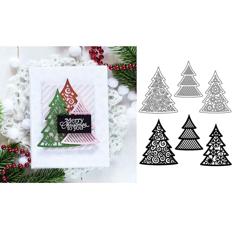 Metal Cutting Dies - Pinecone, Christmas Tree and Gingerbread Craft Shapes