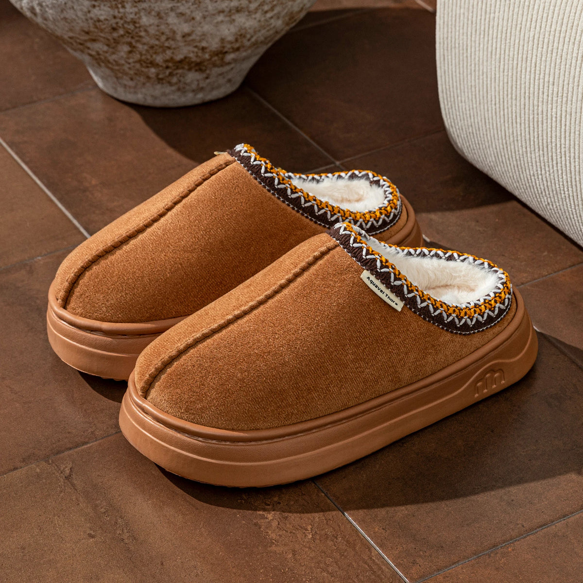 Womens Winter Slipper Boots - Fur Lined Anti Slip Indoor Outdoor Booties
