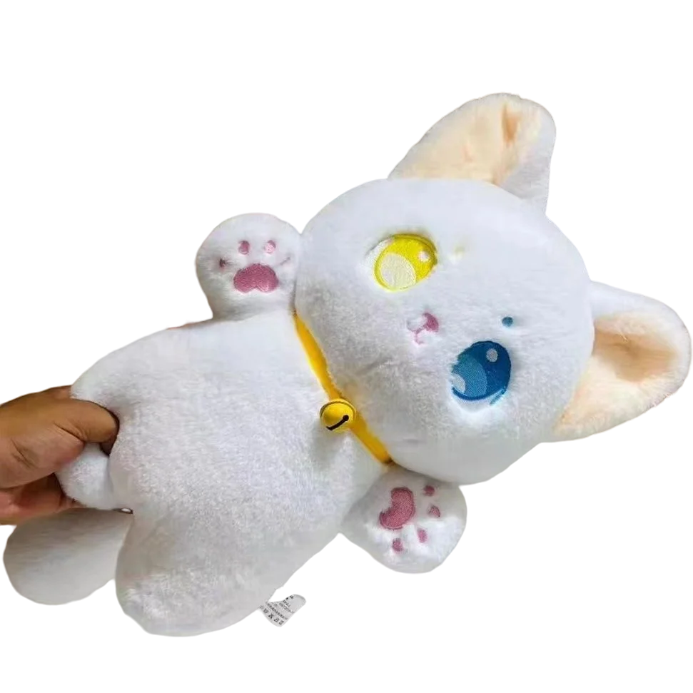 Cat Plush Toy - 25cm Soft Black or White Cuddly Toy for Kids