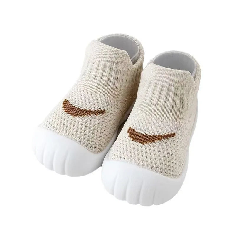 Baby Sock Shoes - Soft Rubber Sole First Walker Shoes in 11.5-15.5cm Sizes