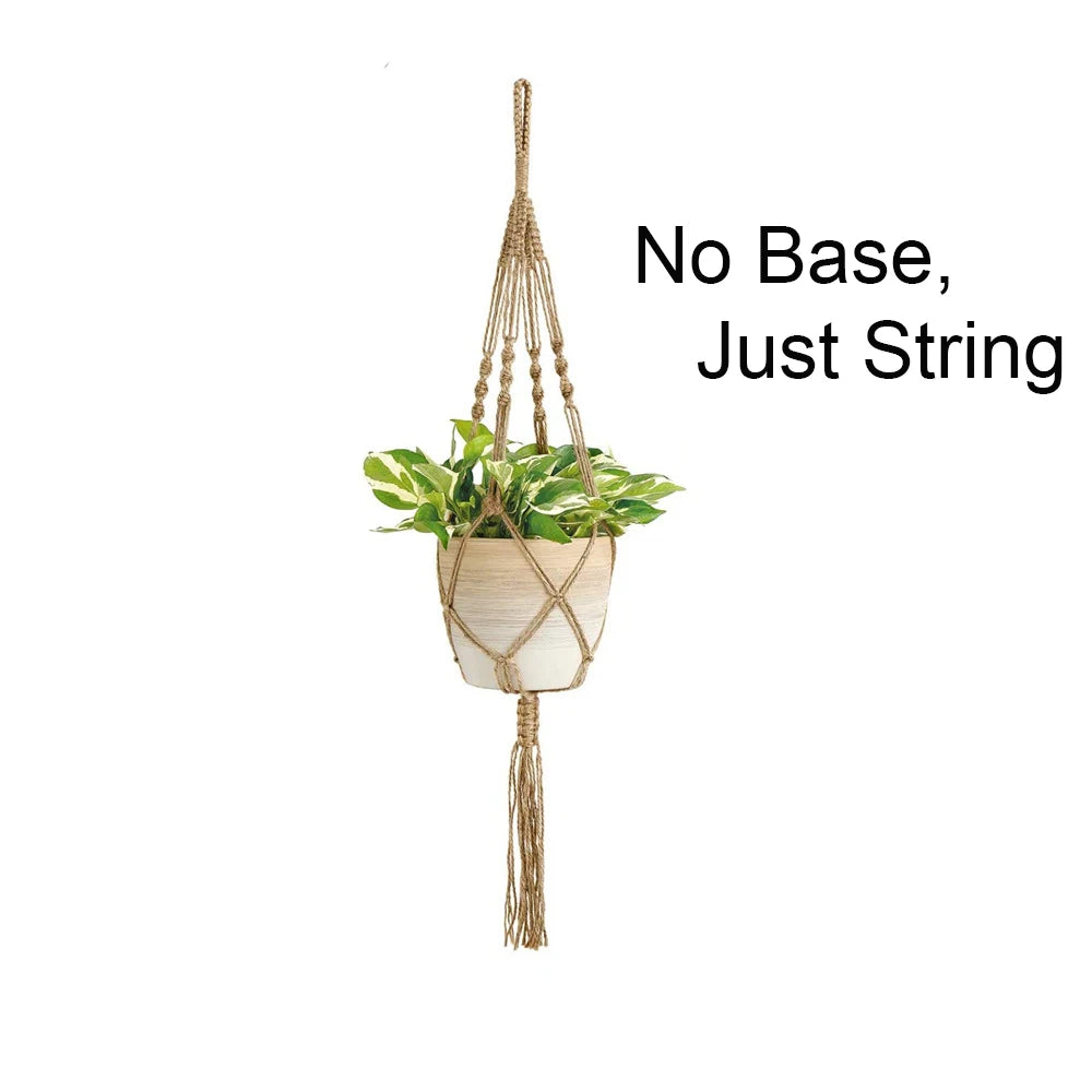 Macrame Plant Hanger - Woven Cotton Rope Planter Holder in 14 Boho Styles