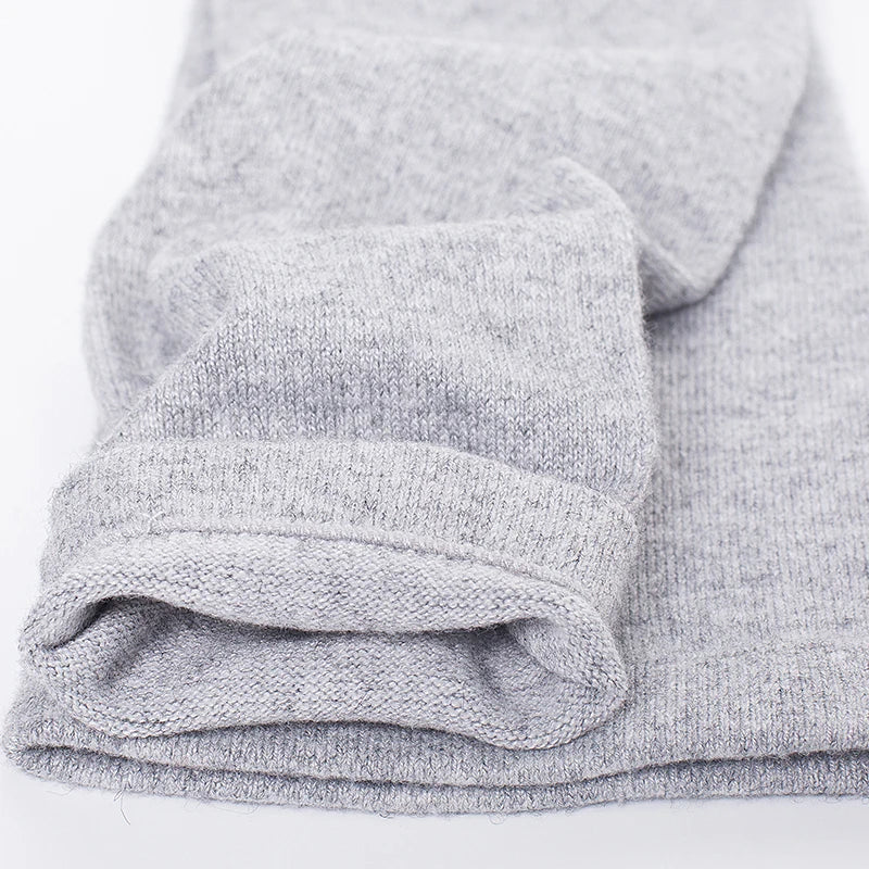 Wool Cashmere Leg Warmers - Thermal Knitted Thigh Highs in 12 Colours
