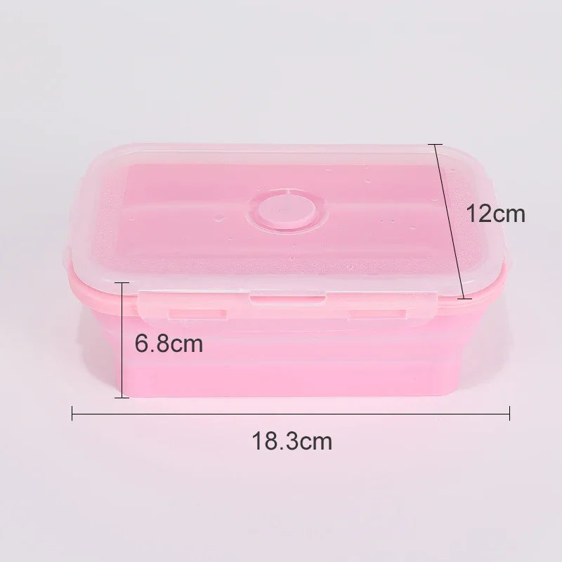 Collapsible Silicone Food Storage Containers - Leakproof Lunch Bowls for Meal Prep