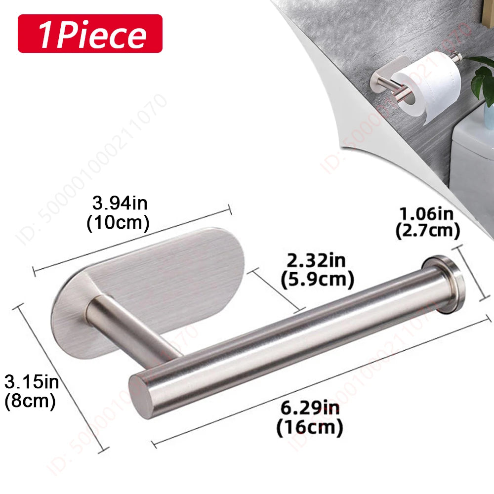 Toilet Paper Rack - Black, Silver or Gold Holder in 1 and 2 Piece Packs