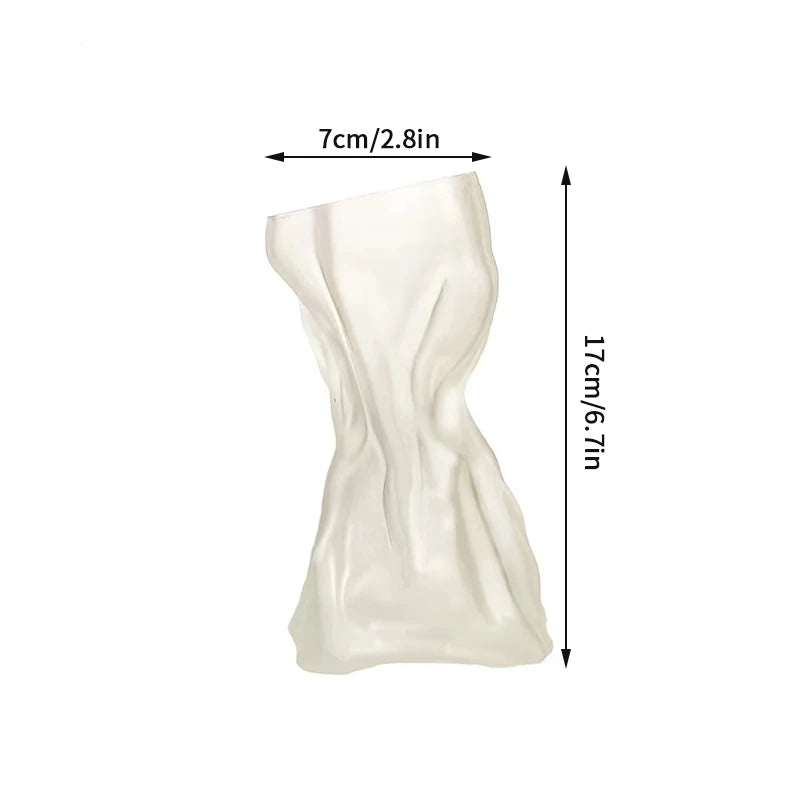 Retro Glass Vase - Thick Glass Bud Vase for Hydroponics and Table Decor