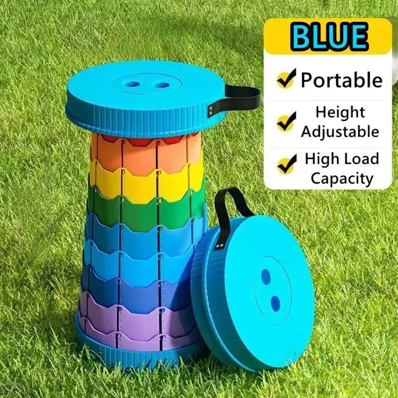 Rainbow Folding Stool - Portable Adjustable Camping and Fishing Seat