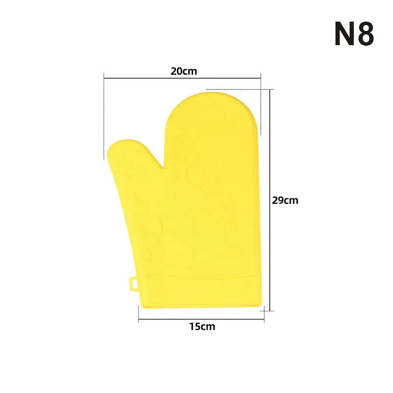Silicone Oven Gloves - Non-Slip Professional Mitts for Baking and Grilling