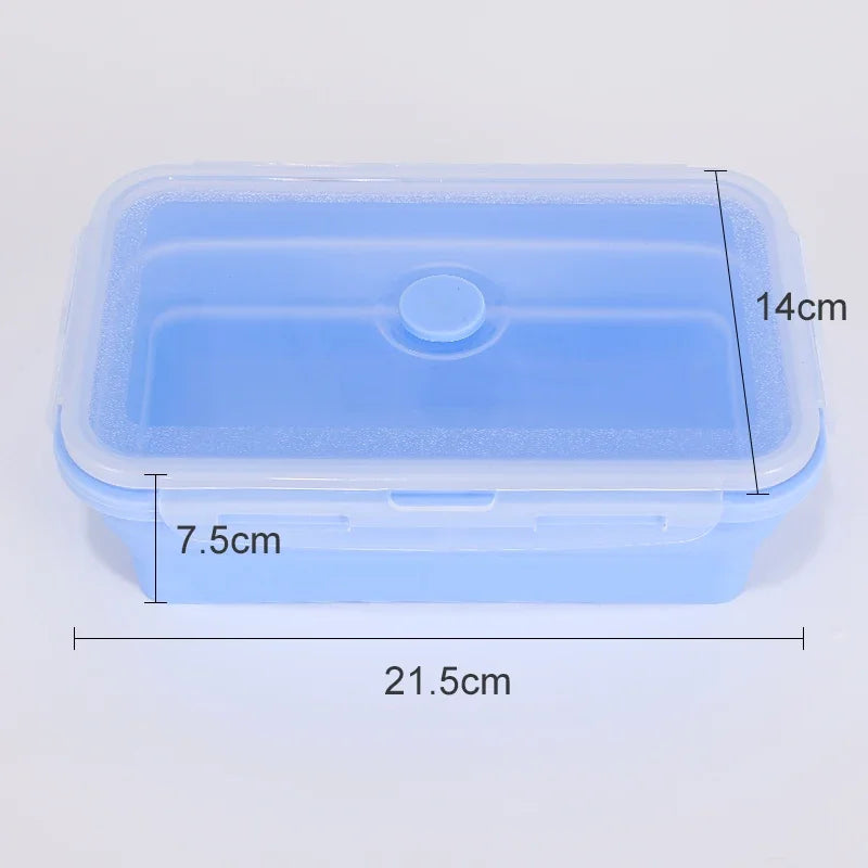 Collapsible Silicone Food Storage Containers - Leakproof Lunch Bowls for Meal Prep