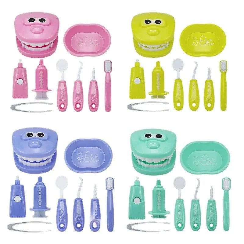Dental Pretend Play Set - Kids Dentist Role Play Toy Kit in 4 Colours