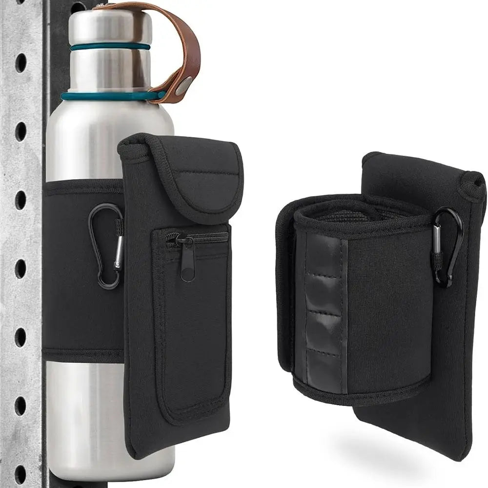 Magnetic Water Bottle Holder - Metal Gym Bag Clip for Racks and Frames
