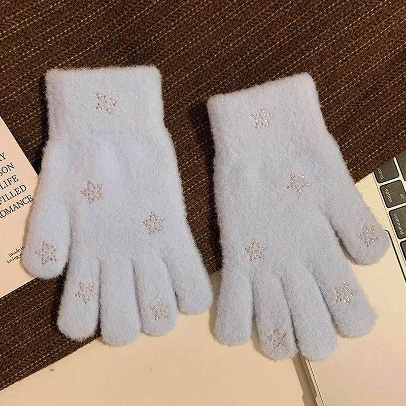 Plush Cycling Gloves for Women - Thickened Coldproof Winter Gloves, 6 Styles