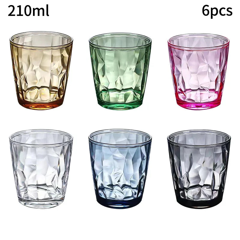 Unbreakable Acrylic Wine Glasses - Reusable 210ml and 310ml Cups for Parties