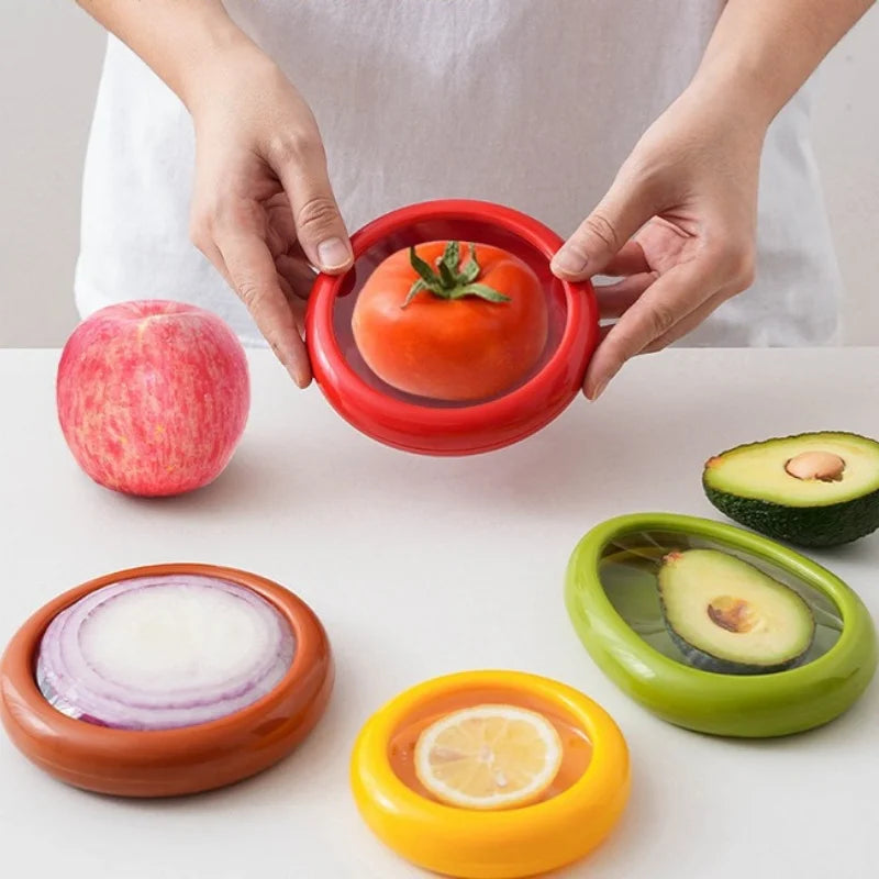 Fruit and Vegetable Keeper Boxes - Fresh Storage Pods for Avocado, Onion and Lemon