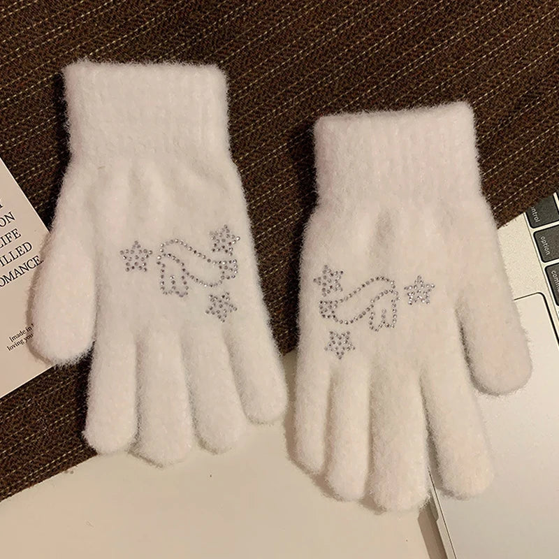 Plush Cycling Gloves for Women - Thickened Coldproof Winter Gloves, 6 Styles
