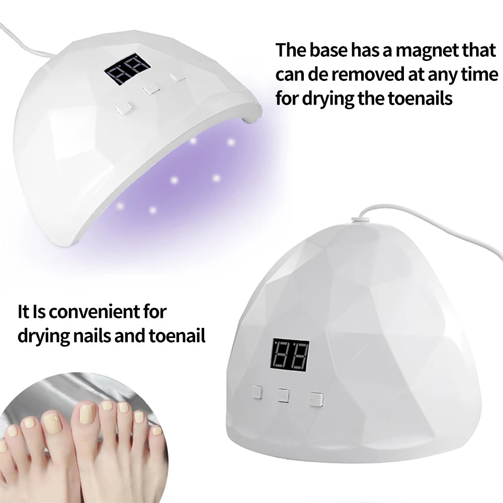 Nail Dryer Lamp - USB Type-C Gel Polish Curing Light for Home Manicures