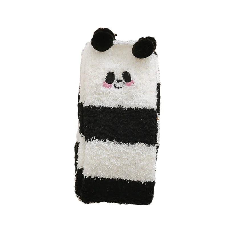 Womens Thigh High Fuzzy Socks - Cozy Soft Warm Pair in EU 34-39
