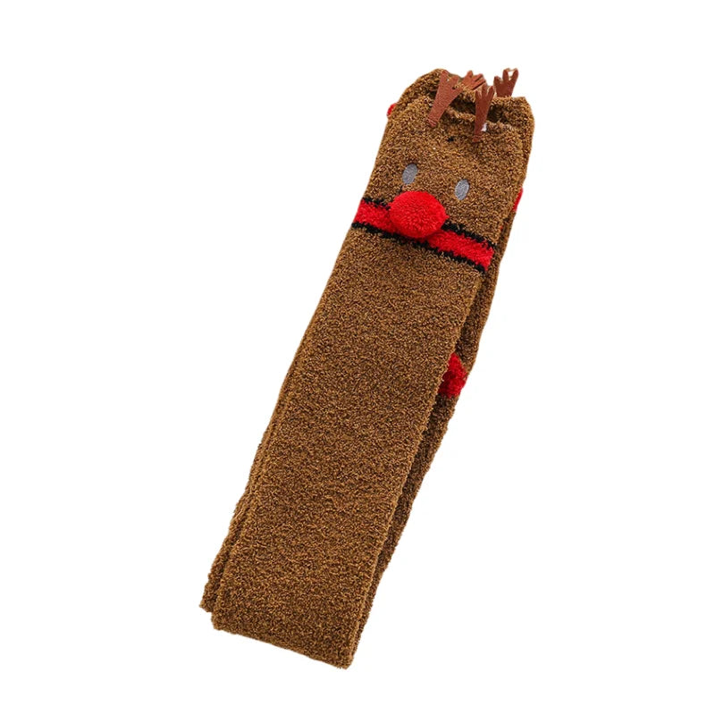 Womens Thigh High Fuzzy Socks - Cozy Soft Warm Pair in EU 34-39