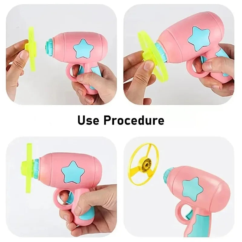Cat Disc Shooter Toy - Mini Flying Disc Chase Game for Kittens