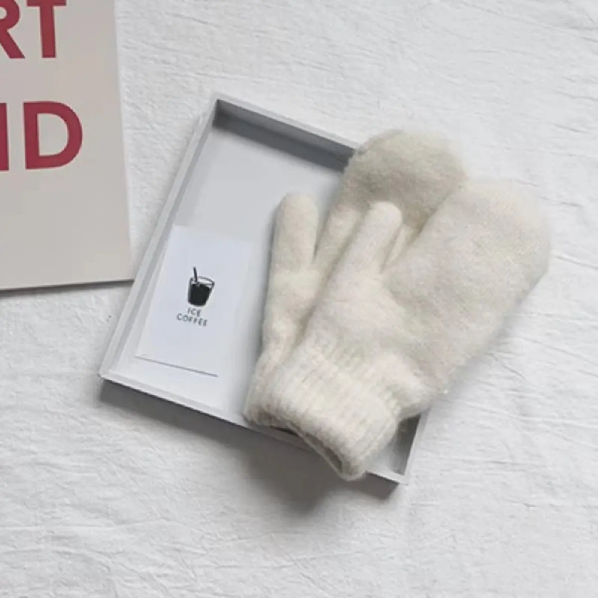 Womens Cashmere Winter Gloves - Soft Knitted Fur Trim Warmth in 5 Colours