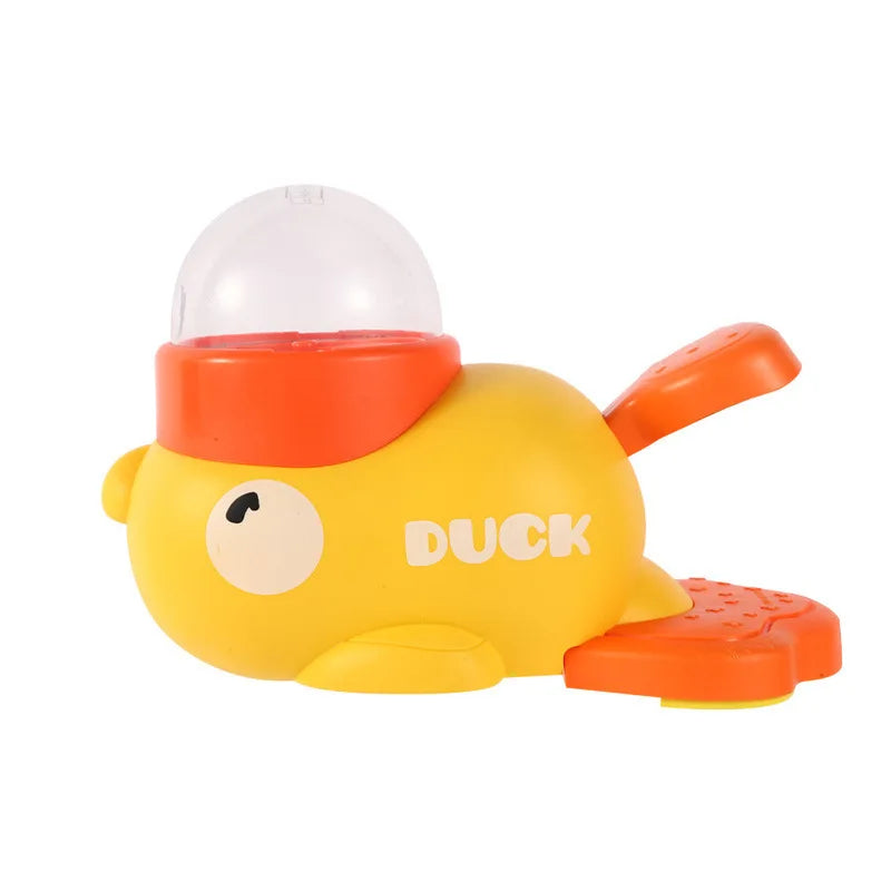 Interactive Cat Treat Dispenser - Yellow Duck Slow Feeder Toy for Cats