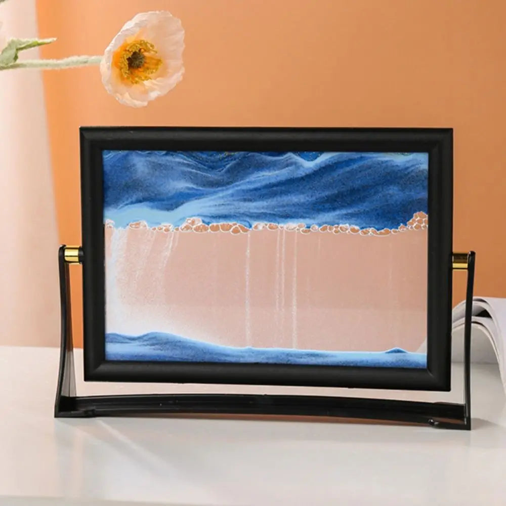Rotatable Moving Sand Art - Glass Sand Picture in 5 and 7 Inch Sizes