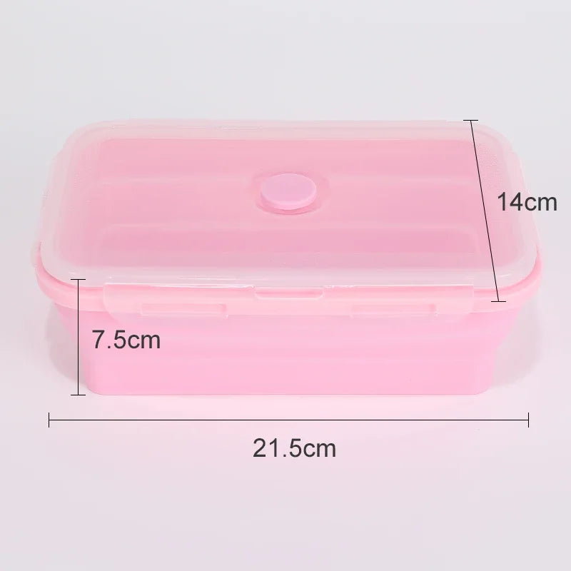 Collapsible Silicone Food Storage Containers - Leakproof Lunch Bowls for Meal Prep