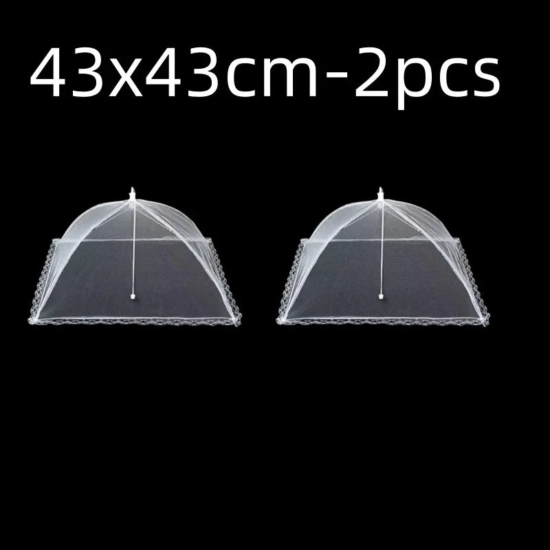 Foldable Mesh Food Cover - Pop-Up Fly & Mosquito Net Tent for Outdoor Dining