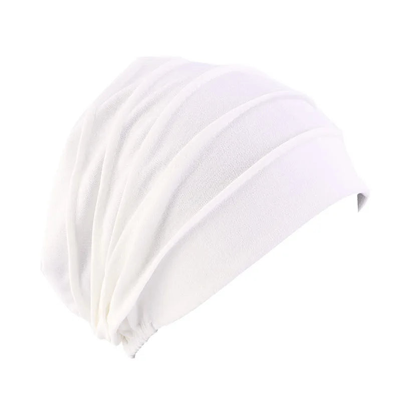 Women's Slouch Beanie - One-Size Elastic Knit Hat in 10 Solid Colours