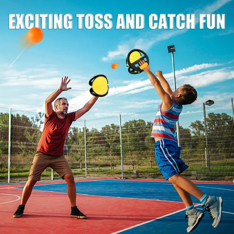 Toss and Catch Ball Game - Outdoor Set for Beach, Yard and Pool Family Play