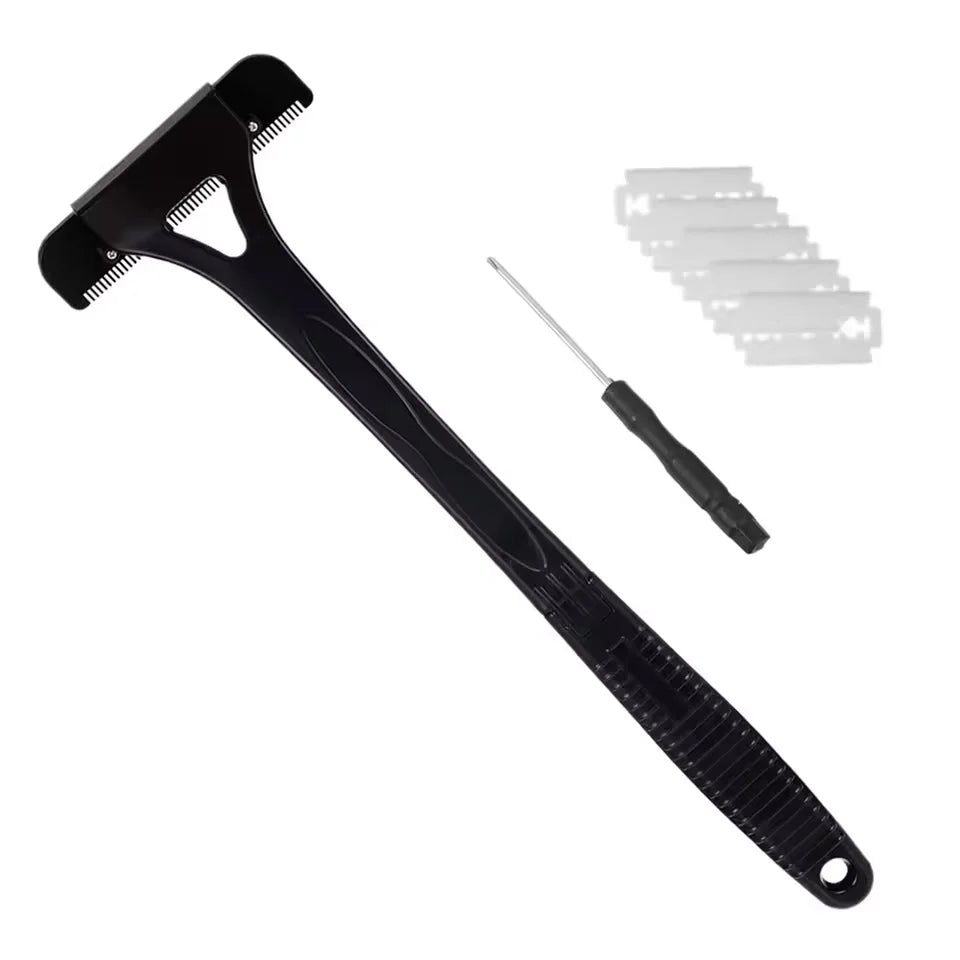 Mens Back Shaver - Long Foldable Handle Body Groomer and Razor for Hard-to-Reach Areas