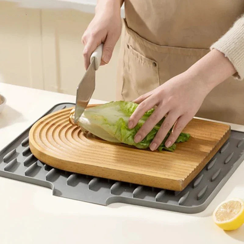 Silicone Dish Drying Mat - Non Slip Kitchen Counter Mat in 3 Sizes