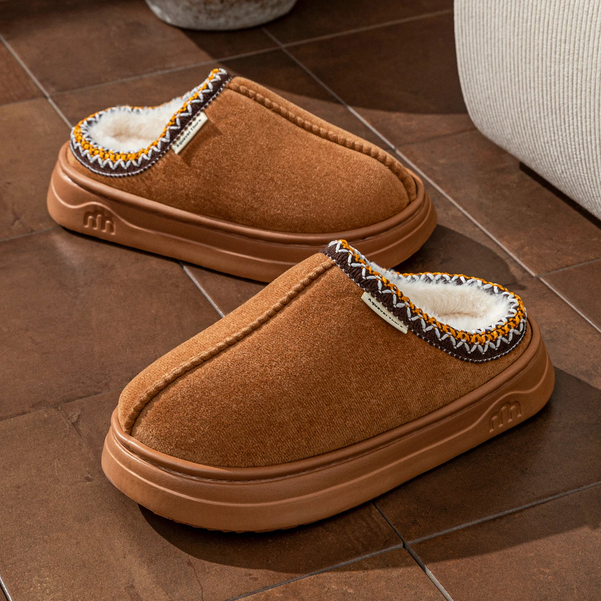 Womens Winter Slipper Boots - Fur Lined Anti Slip Indoor Outdoor Booties