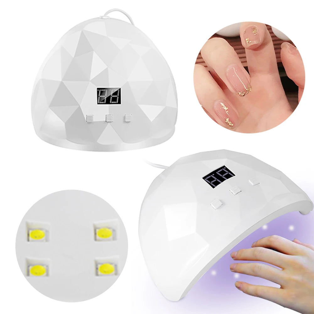 Nail Dryer Lamp - USB Type-C Gel Polish Curing Light for Home Manicures