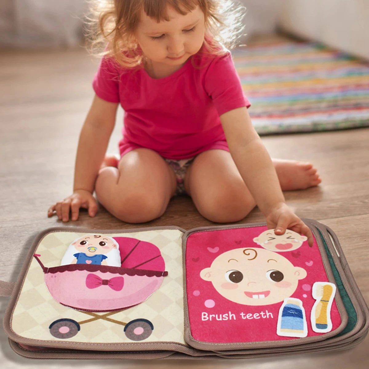 Montessori Busy Book - Quiet Activity Book for Toddler Learning at Home