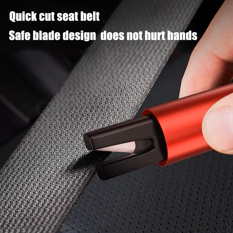 Car Escape Tool - Emergency Glass Breaker for Vehicles, Red or Black