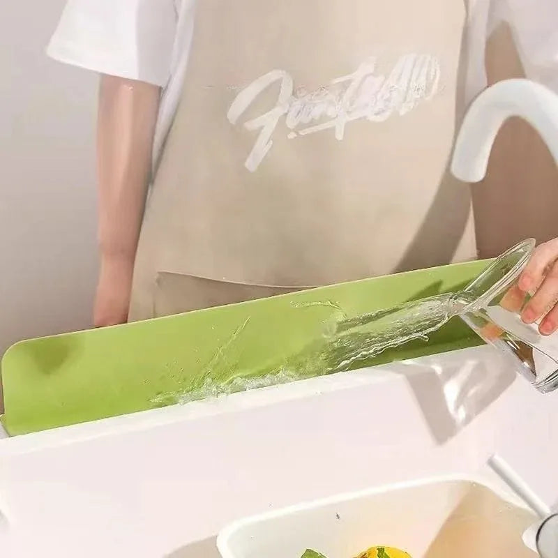 Silicone Sink - Flexible Waterproof Washing Up Basin in Green, Beige or Yellow